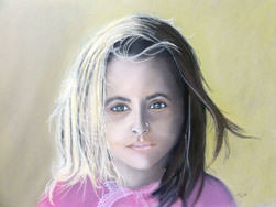 pastel portrait feminin