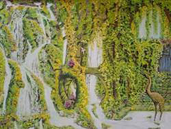 pastel d'une cascade enchantée